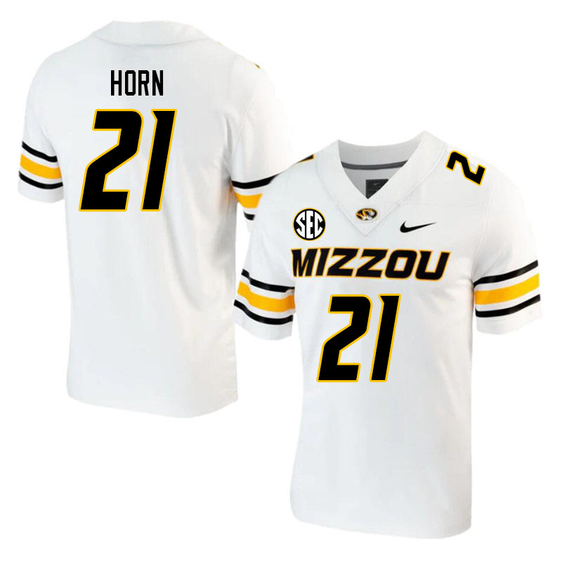Men #21 Sam Horn Missouri Tigers College 2023 Football Stitched Jerseys Sale-White